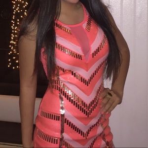 Neon Sequin Dress